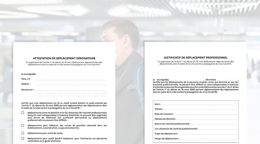 #COVID19 | Retrouvez les attestations à télécharger pour justifier vos déplacements
