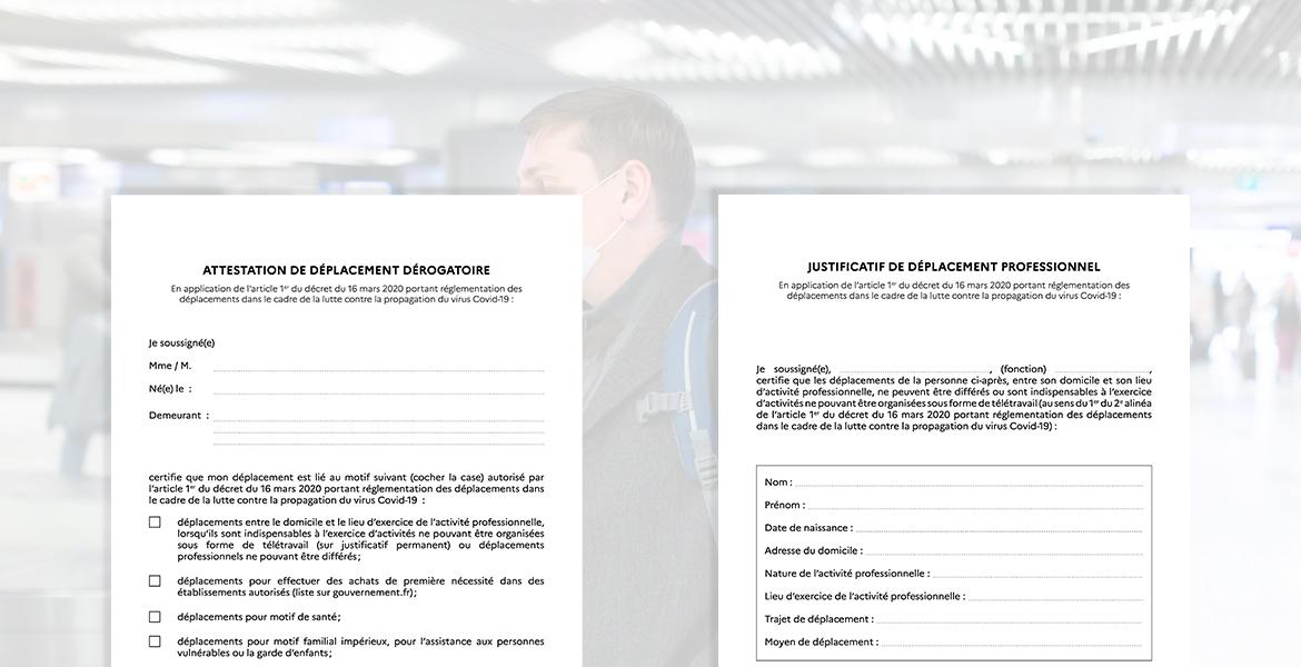 Dans le cadre de la lutte contre la propagation du Covid-19, les déplacements sont réglementés et doivent impérativement être justifiés par une attestation sur l'honneur. Retrouvez toutes les infos !
